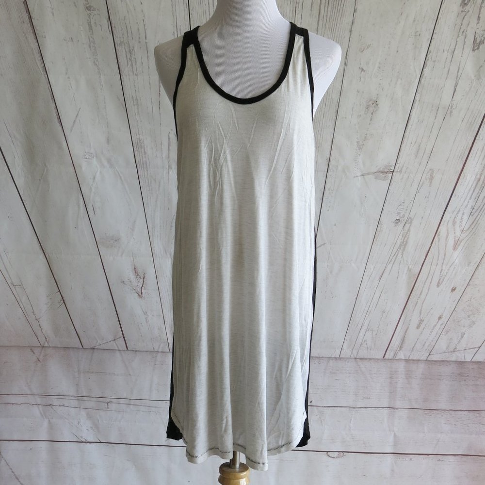 Wilfred Free Black White Sleeveless Tropical Resortwear Summer Dress Size Large
